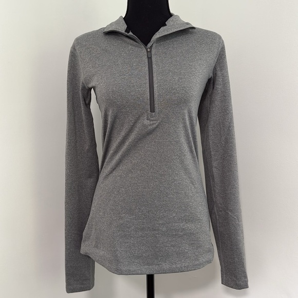 Nike Tops - Nike Womens Sweatshirt Jacket Medium Gray Quarter Zip Running Performance DriFit